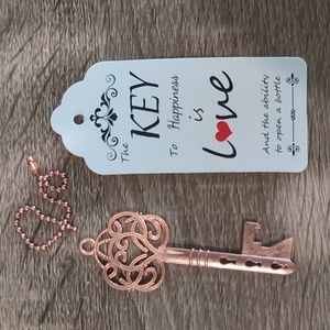 Bridal Shower/Bachelorette Party Favor - copper key bottle openers